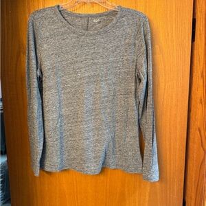 a.n.a Heather Gray Long Sleeve Top